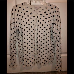 Gorgeous White and Black Polka Dot Cardigan